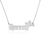 Custom Name Necklace With Witch La Vie Bien Custom Name Necklace With Witch