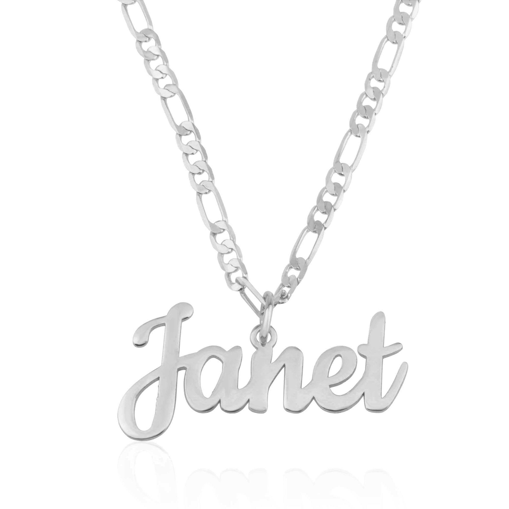 Custom Name Plate Necklace With Figaro Chain La Vie Bien Custom Name Plate Necklace With Figaro Chain
