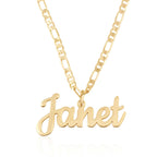 Custom Name Plate Necklace With Figaro Chain La Vie Bien Custom Name Plate Necklace With Figaro Chain