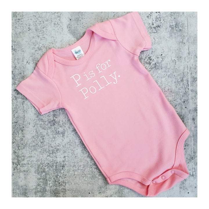 Custom Name Short Sleeve Baby Bodysuit Kids' Clothes La Vie Bien Custom Name Short Sleeve Baby Bodysuit