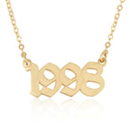 Custom Old English Number Necklace La Vie Bien Custom Old English Number Necklace