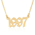 Custom Old English Number Necklace La Vie Bien Custom Old English Number Necklace