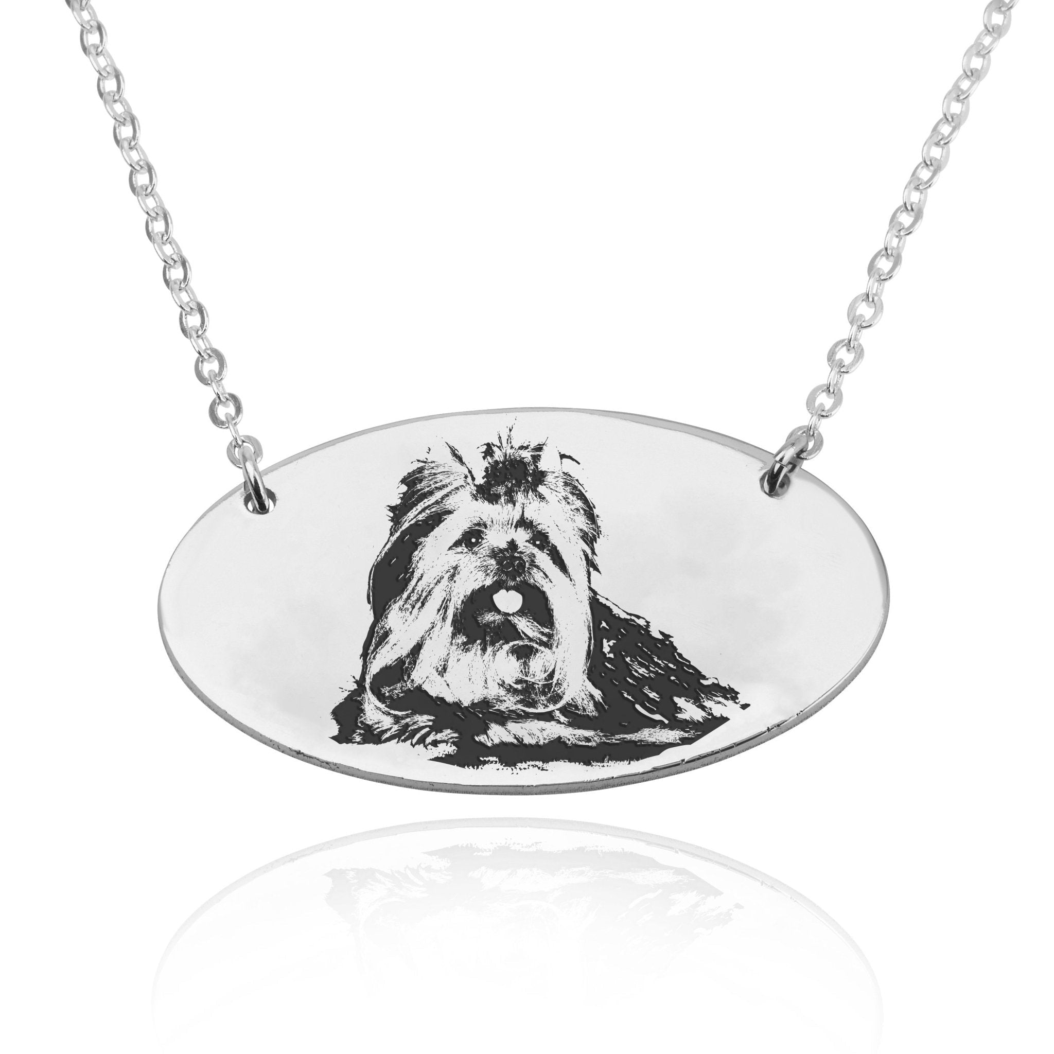 Custom Pet Engraved Photo Necklace La Vie Bien Custom Pet Engraved Photo Necklace
