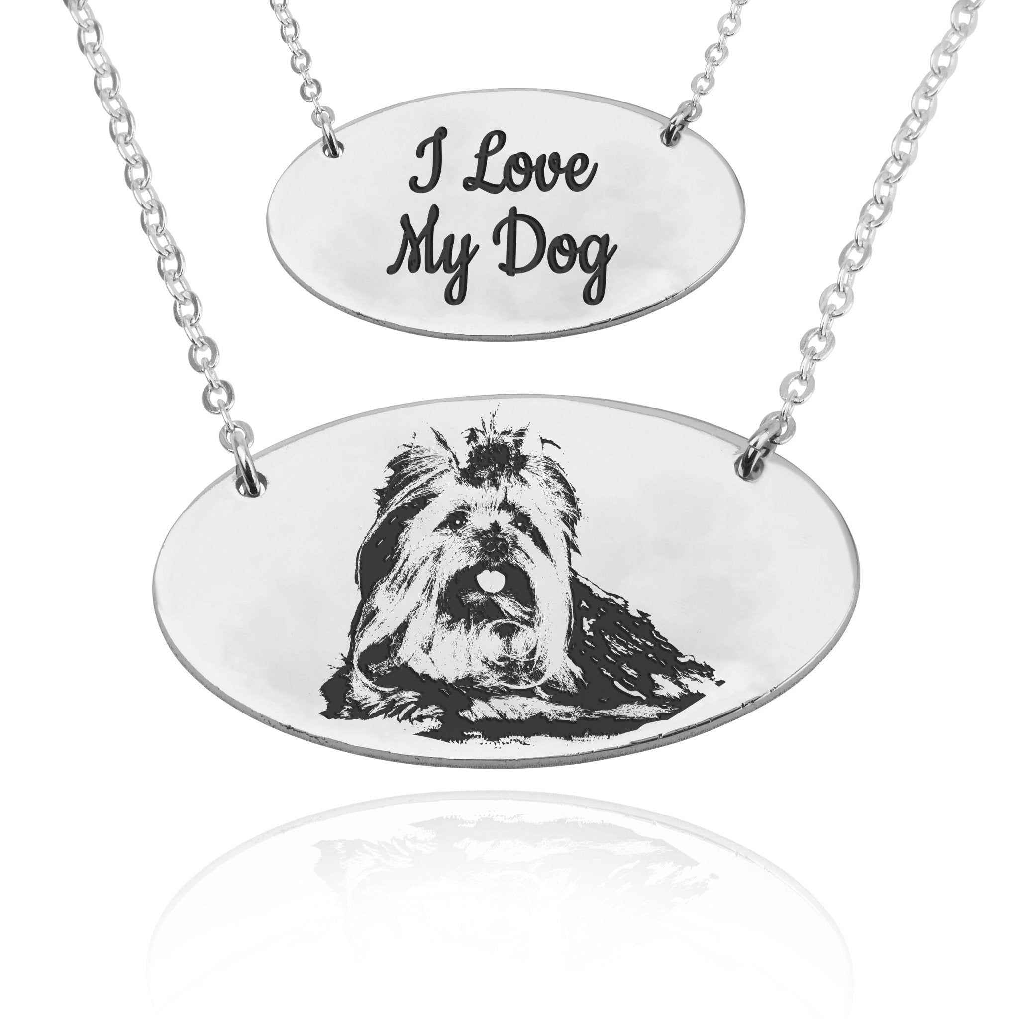 Custom Pet Engraved Photo Necklace La Vie Bien Custom Pet Engraved Photo Necklace
