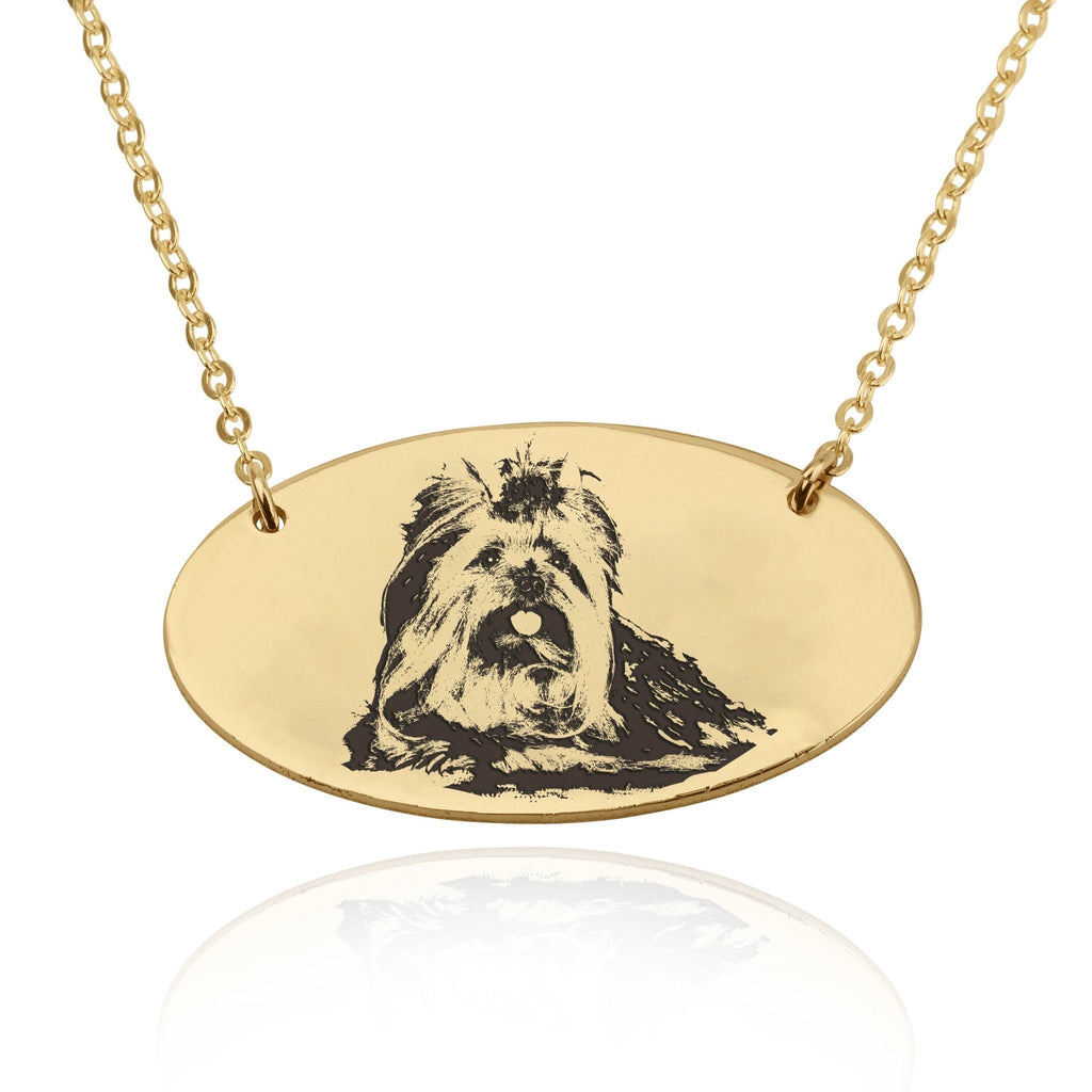 Custom Pet Engraved Photo Necklace La Vie Bien Custom Pet Engraved Photo Necklace