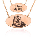 Custom Pet Engraved Photo Necklace La Vie Bien Custom Pet Engraved Photo Necklace