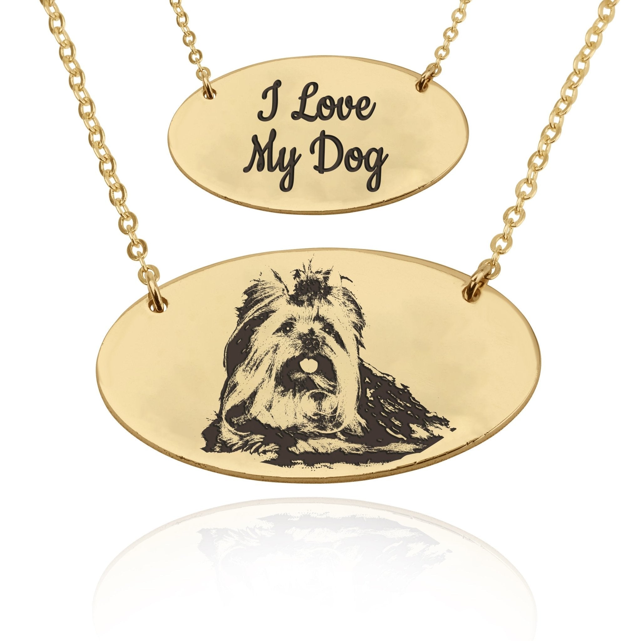 Custom Pet Engraved Photo Necklace La Vie Bien Custom Pet Engraved Photo Necklace
