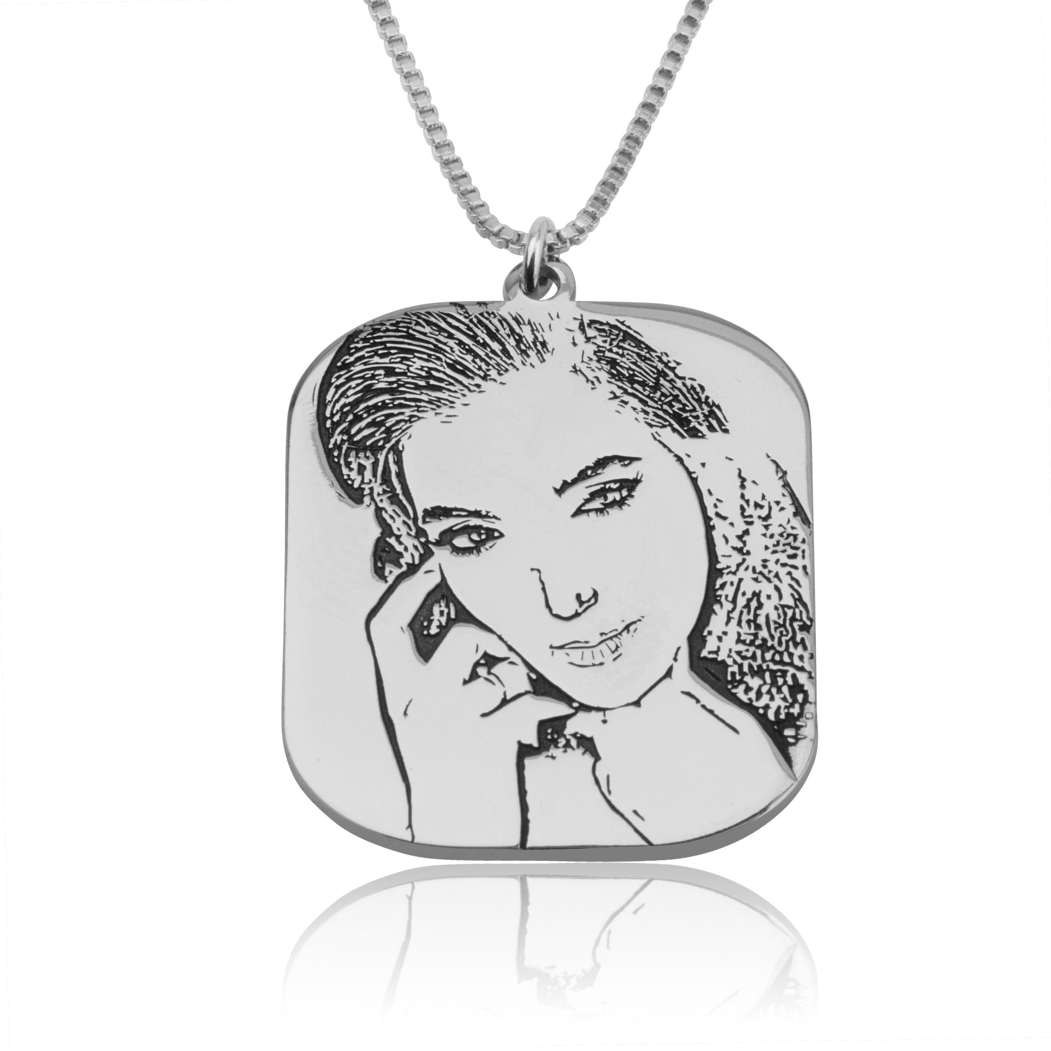 Custom Portrait Necklace La Vie Bien Custom Portrait Necklace