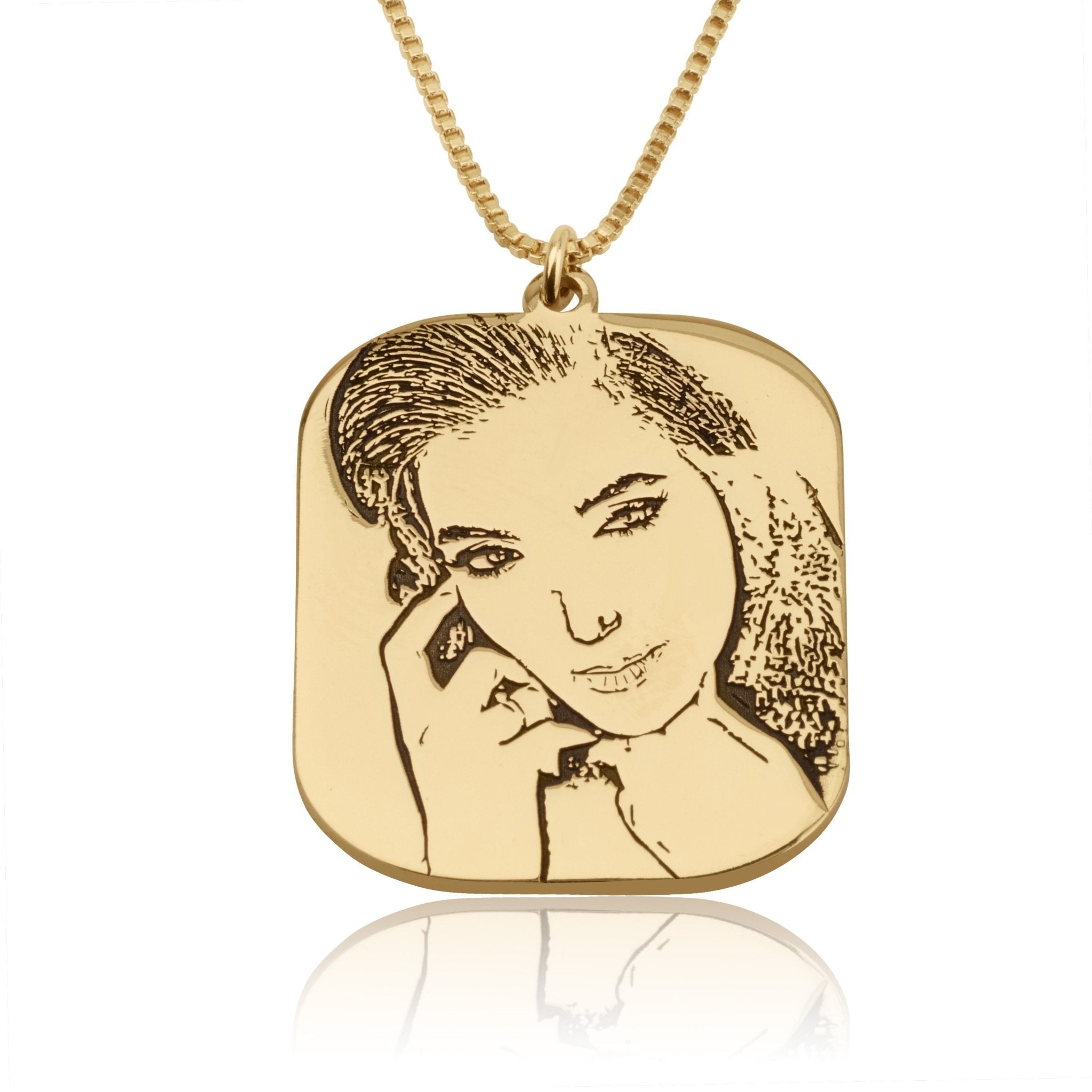 Custom Portrait Necklace La Vie Bien Custom Portrait Necklace