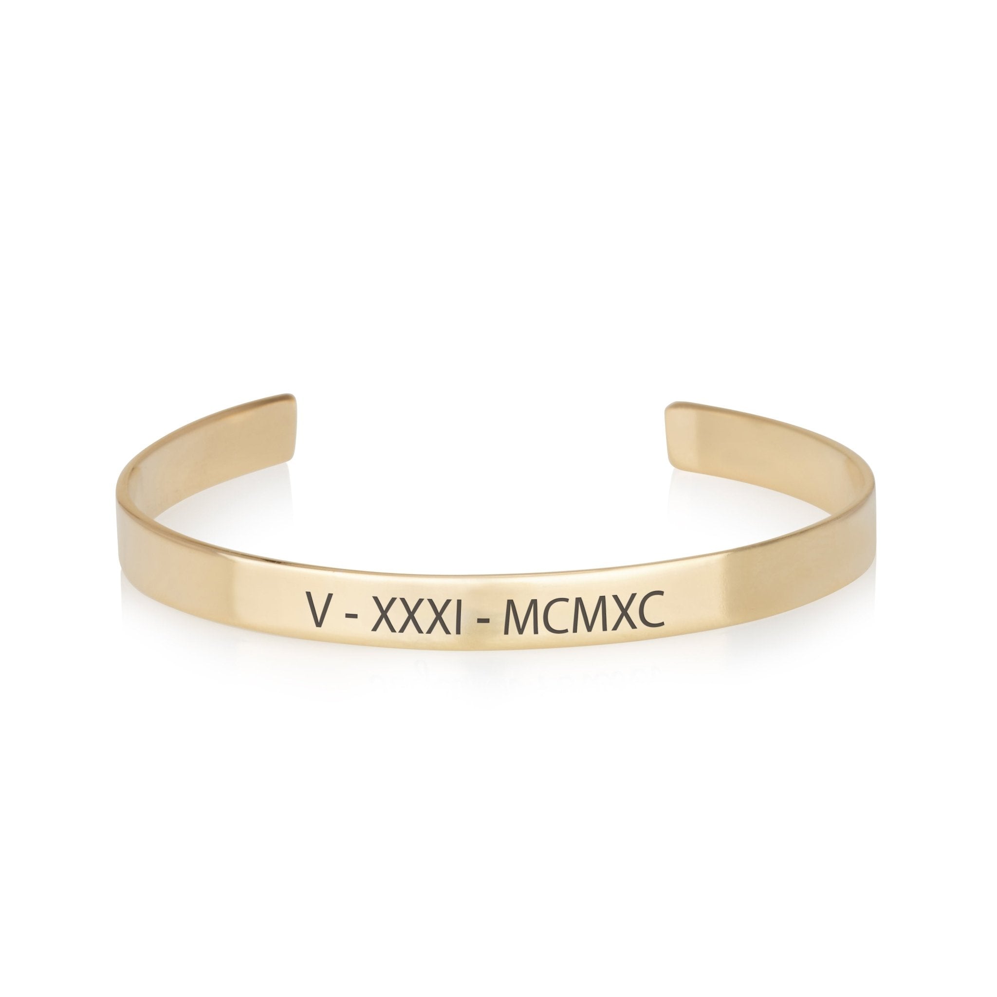 Custom Roman Numeral Cuff Bracelet La Vie Bien Custom Roman Numeral Cuff Bracelet
