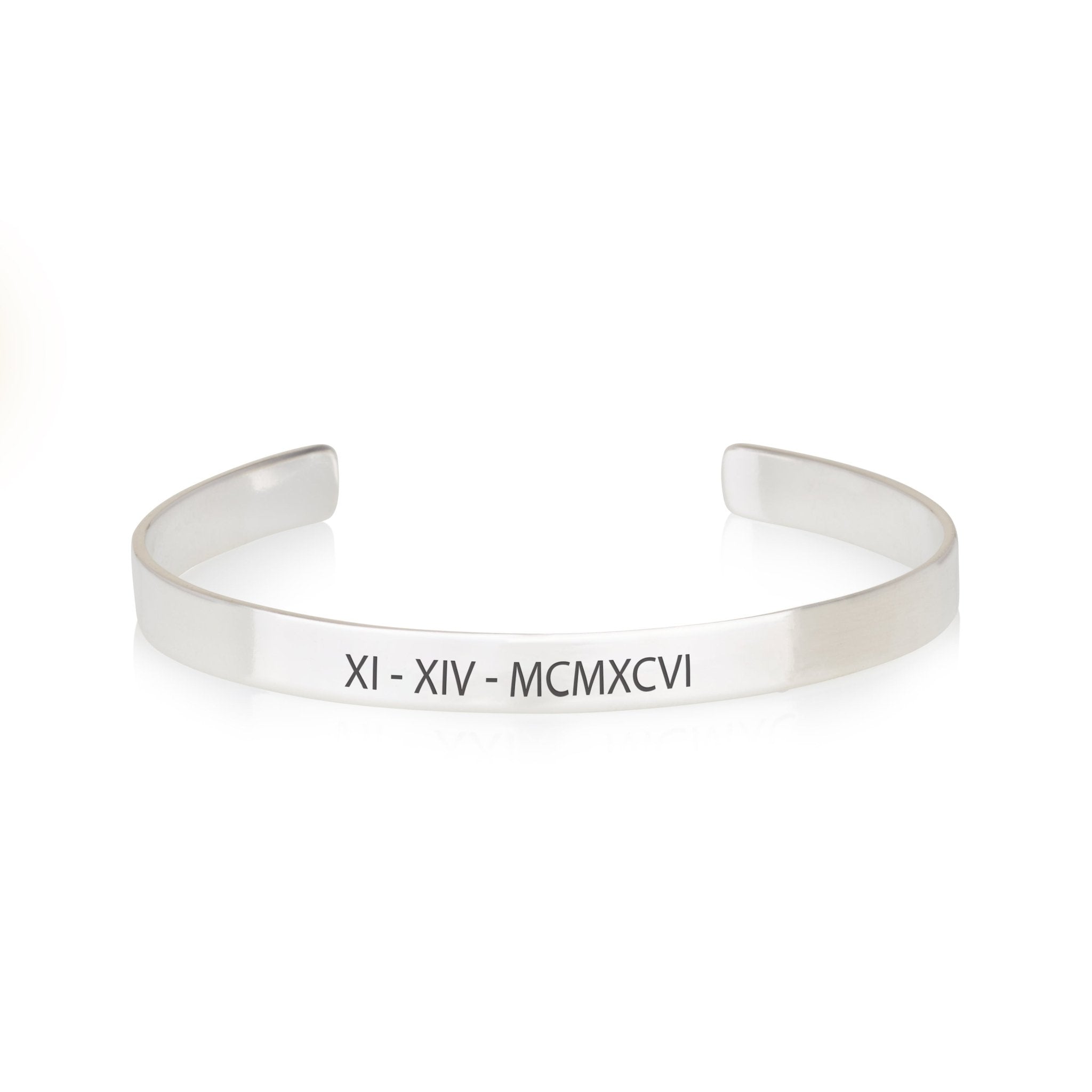 Custom Roman Numeral Cuff Bracelet La Vie Bien Custom Roman Numeral Cuff Bracelet