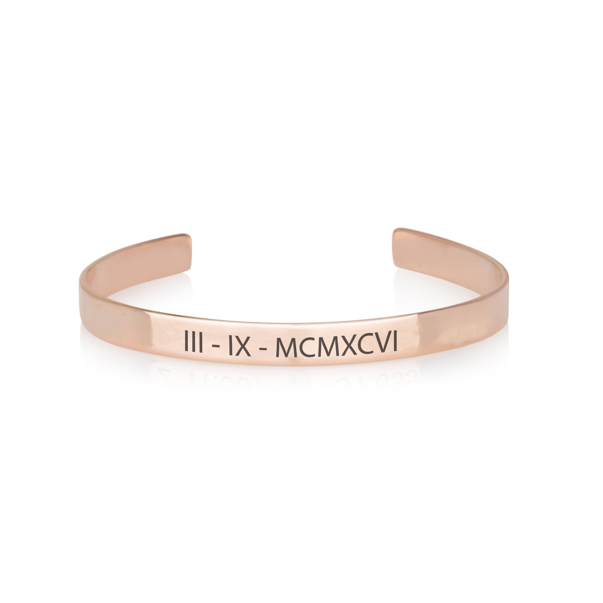 Custom Roman Numeral Cuff Bracelet La Vie Bien Custom Roman Numeral Cuff Bracelet