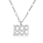 Custom Sports Number Necklace With Figaro Chain La Vie Bien Custom Sports Number Necklace With Figaro Chain