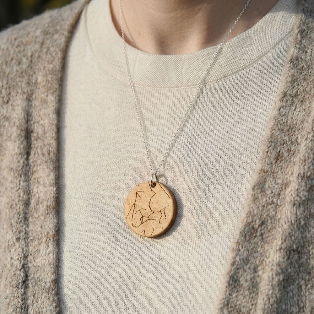 Custom Star - Chart Olivewood Necklace Necklaces La Vie Bien Custom Star - Chart Olivewood Necklace