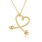 Custom Stethoscope Initial Necklace with Hearts La Vie Bien Custom Stethoscope Initial Necklace with Hearts