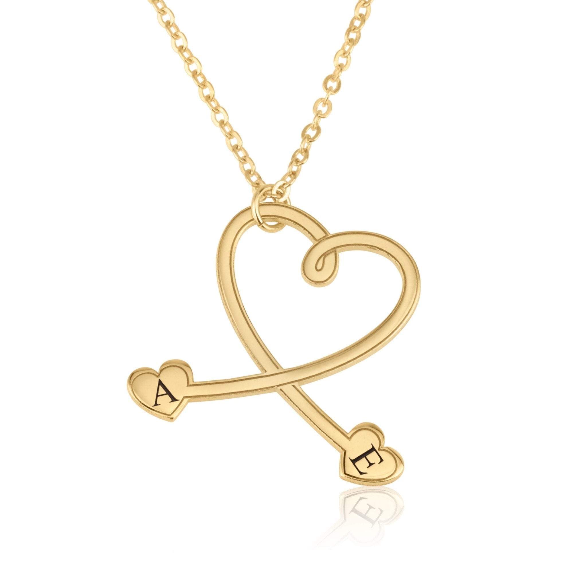 Custom Stethoscope Initial Necklace with Hearts La Vie Bien Custom Stethoscope Initial Necklace with Hearts