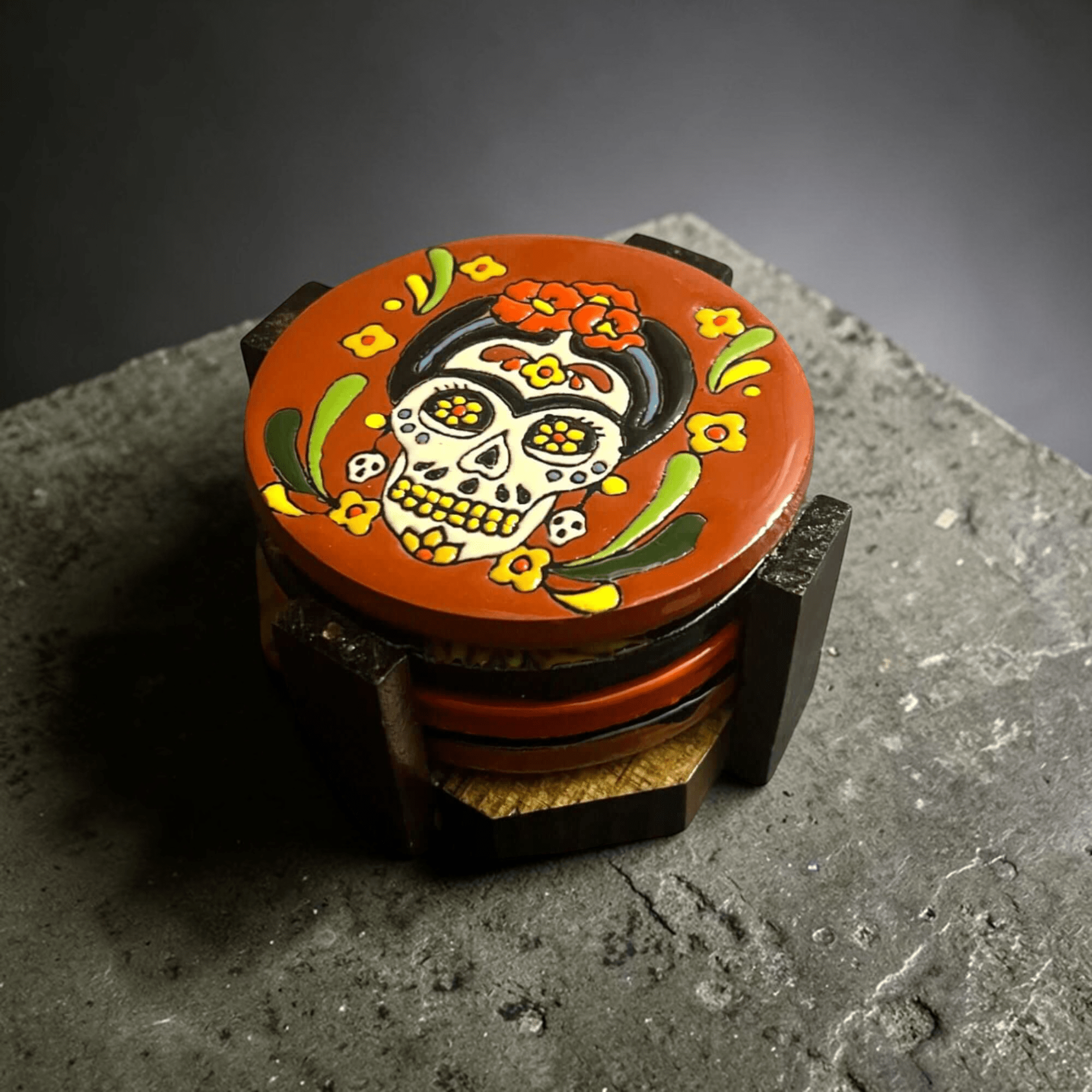 Custom Talavera Coaster | Hand - Painted Mexican Tile Drink Pads Talavera Coasters La Vie Bien Custom Talavera Coaster | Hand - Painted Mexican Tile Drink Pads