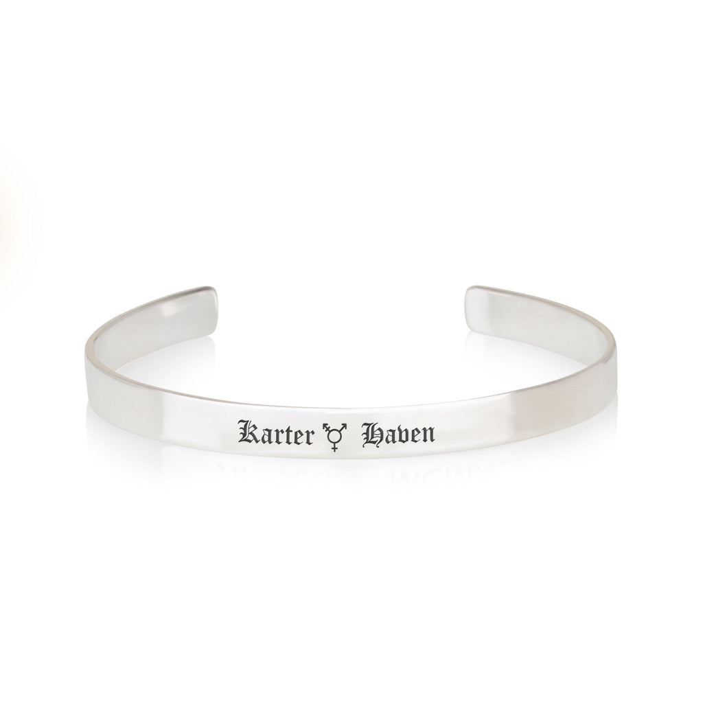 Custom Transgender Pride Names Cuff Bracelet La Vie Bien Custom Transgender Pride Names Cuff Bracelet