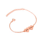 Custom Two Hearts Name Bracelet