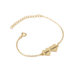 Custom Two Hearts Name Bracelet La Vie Bien Custom Two Hearts Name Bracelet