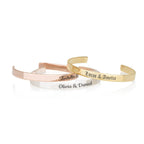 Custom Two Names Cuff Bracelet La Vie Bien Custom Two Names Cuff Bracelet