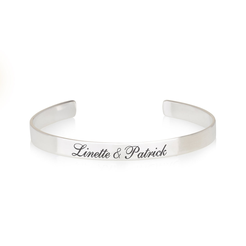 Custom Two Names Cuff Bracelet La Vie Bien Custom Two Names Cuff Bracelet