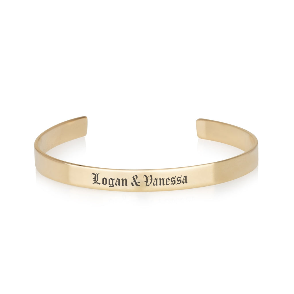 Custom Two Names Cuff Bracelet La Vie Bien Custom Two Names Cuff Bracelet