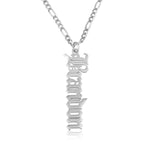 Custom Vertical Name Necklace With Figaro Chain La Vie Bien Custom Vertical Name Necklace With Figaro Chain
