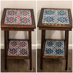 Customizable Mexican End Table | Talavera Tile Wood Side Table Mexican End Table La Vie Bien Customizable Mexican End Table | Talavera Tile Wood Side Table