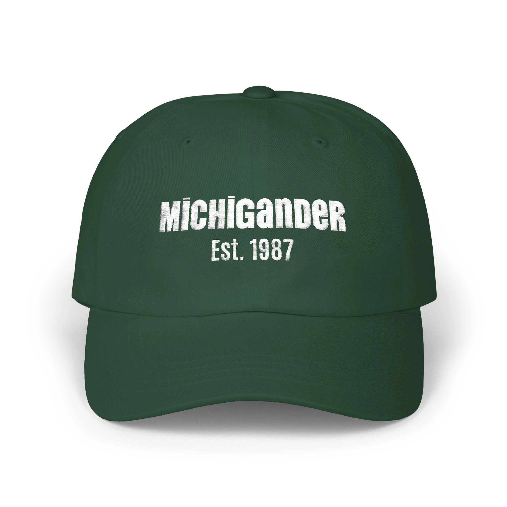 Customizable Michigander Est. 1987 Dad Cap, embroidered by Printify