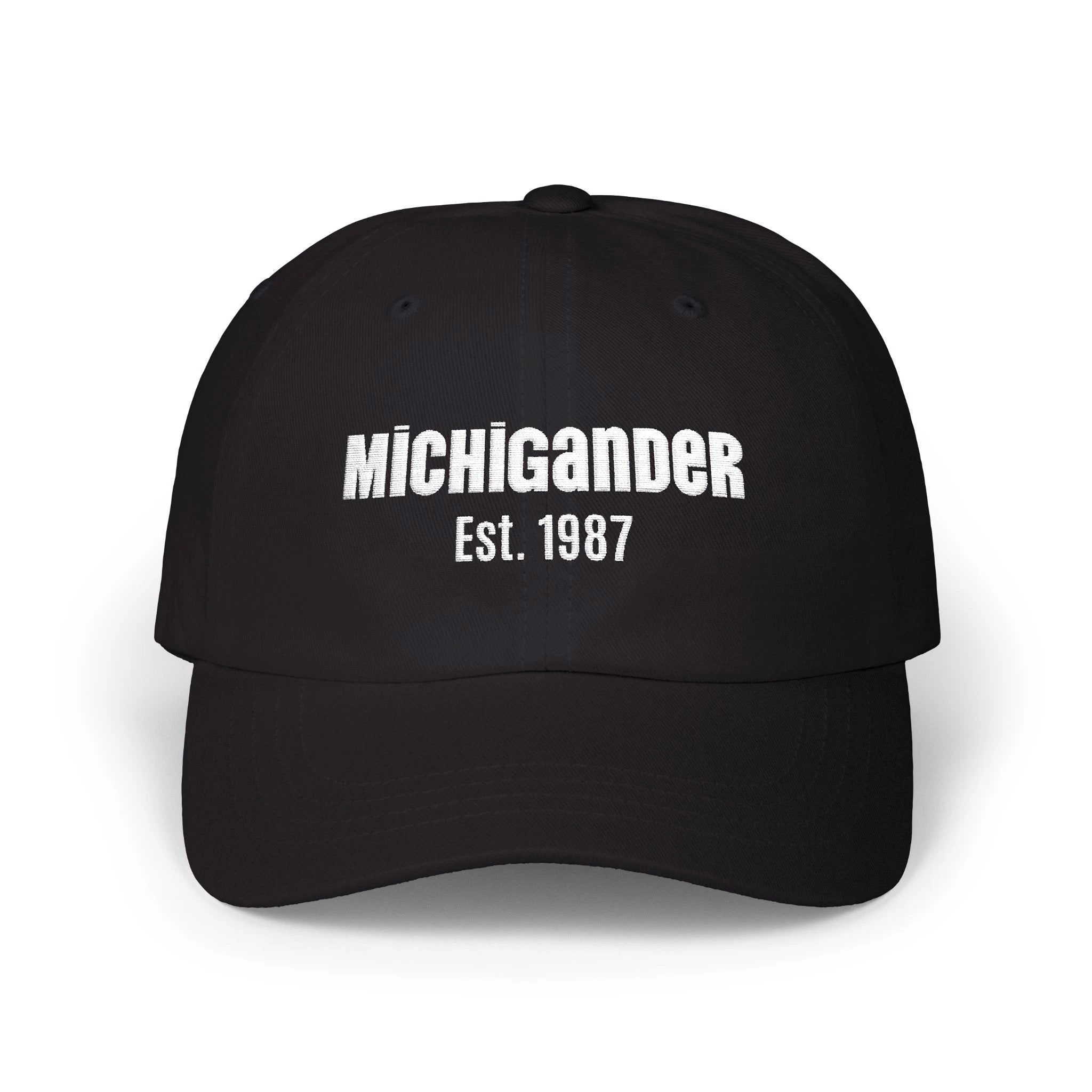 Customizable Michigander Est. 1987 Dad Cap, embroidered by Printify