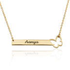 Customize Bar Necklace With Butterfly La Vie Bien Customize Bar Necklace With Butterfly