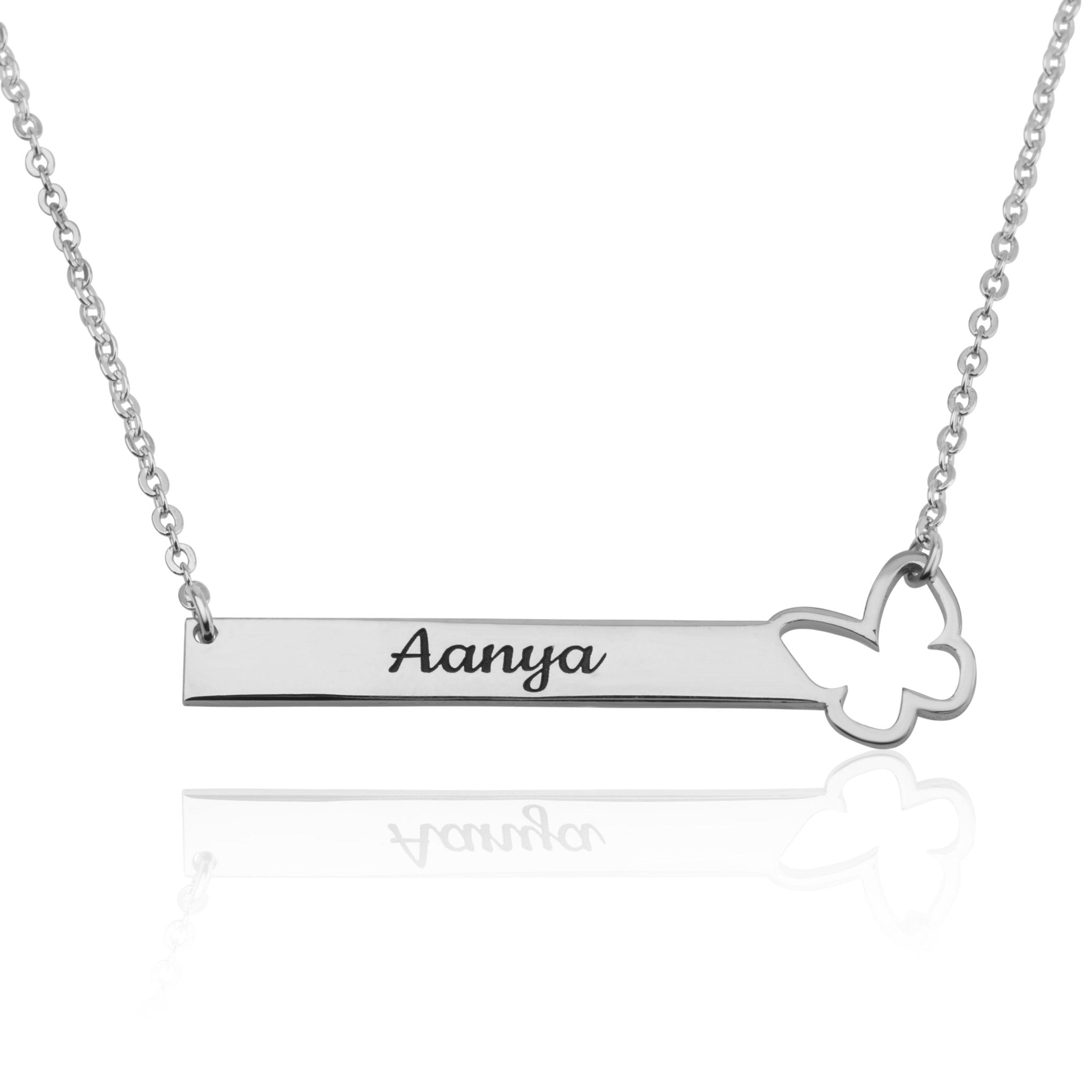 Customize Bar Necklace With Butterfly La Vie Bien Customize Bar Necklace With Butterfly