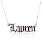 Customize Colorful Gothic Name Necklace La Vie Bien Customize Colorful Gothic Name Necklace