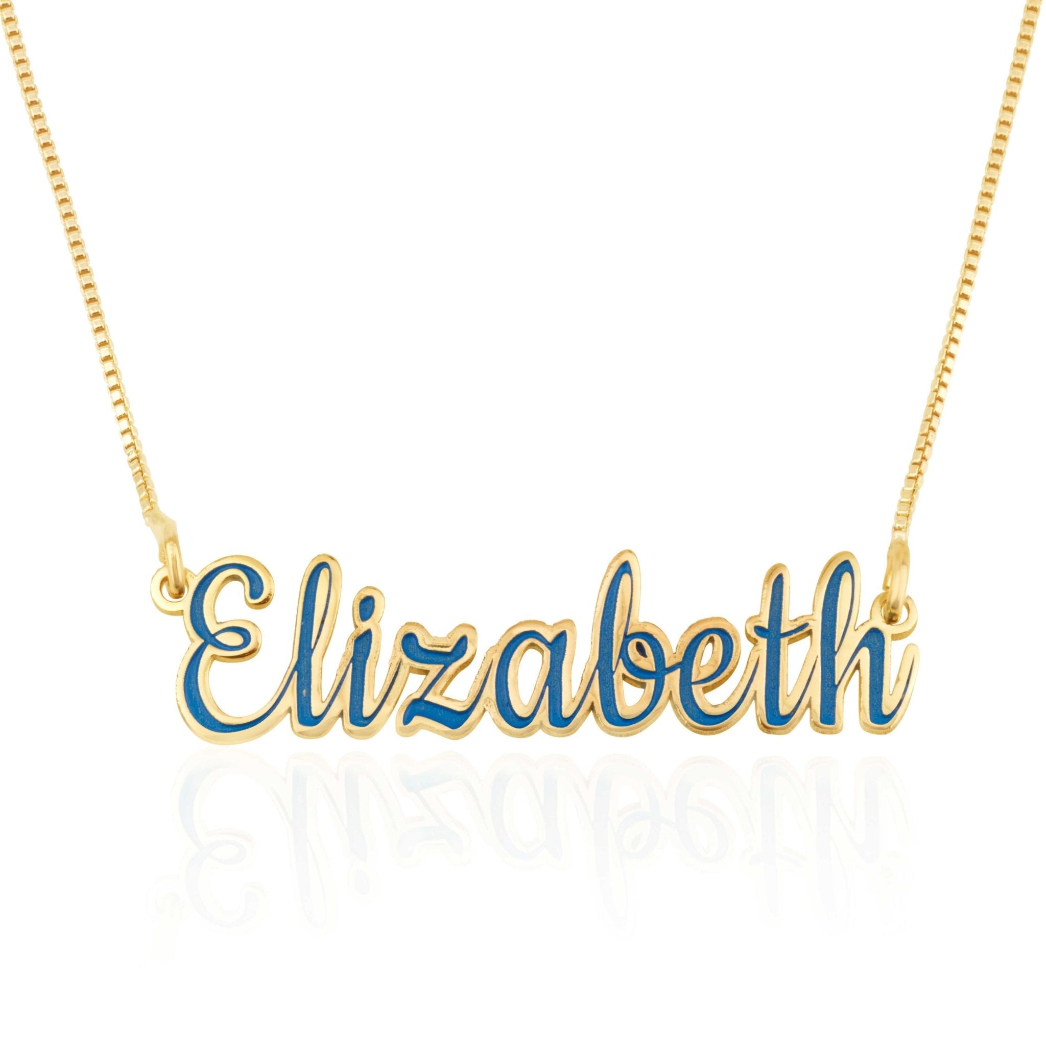 Customize Colorful Name Plate Necklace La Vie Bien Customize Colorful Name Plate Necklace