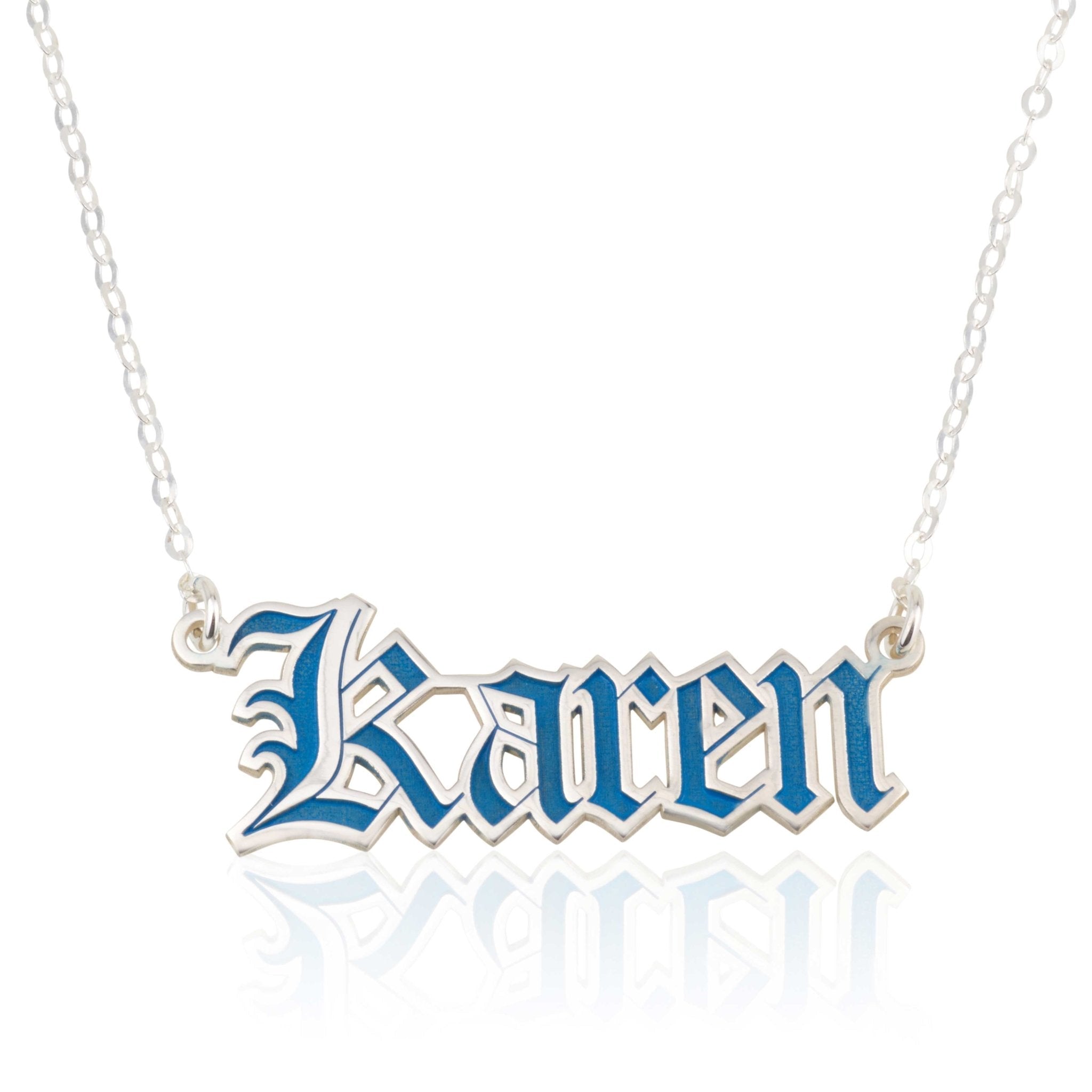 Customize Colorful Name Plate Necklace La Vie Bien Customize Colorful Name Plate Necklace