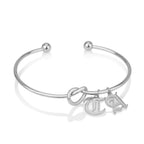 Customize Old English Font Initial Charm Bangle La Vie Bien Customize Old English Font Initial Charm Bangle