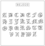 Customize Old English Font Initial Charm Bangle La Vie Bien Customize Old English Font Initial Charm Bangle