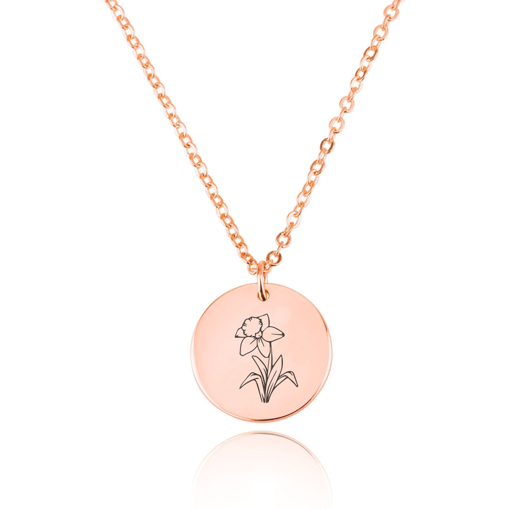 Customized Birth Month Flower Necklace La Vie Bien Customized Birth Month Flower Necklace