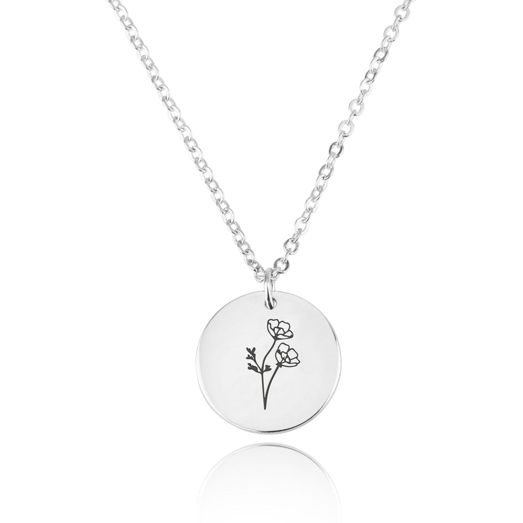 Customized Birth Month Flower Necklace La Vie Bien Customized Birth Month Flower Necklace