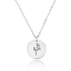 Customized Birth Month Flower Necklace La Vie Bien Customized Birth Month Flower Necklace
