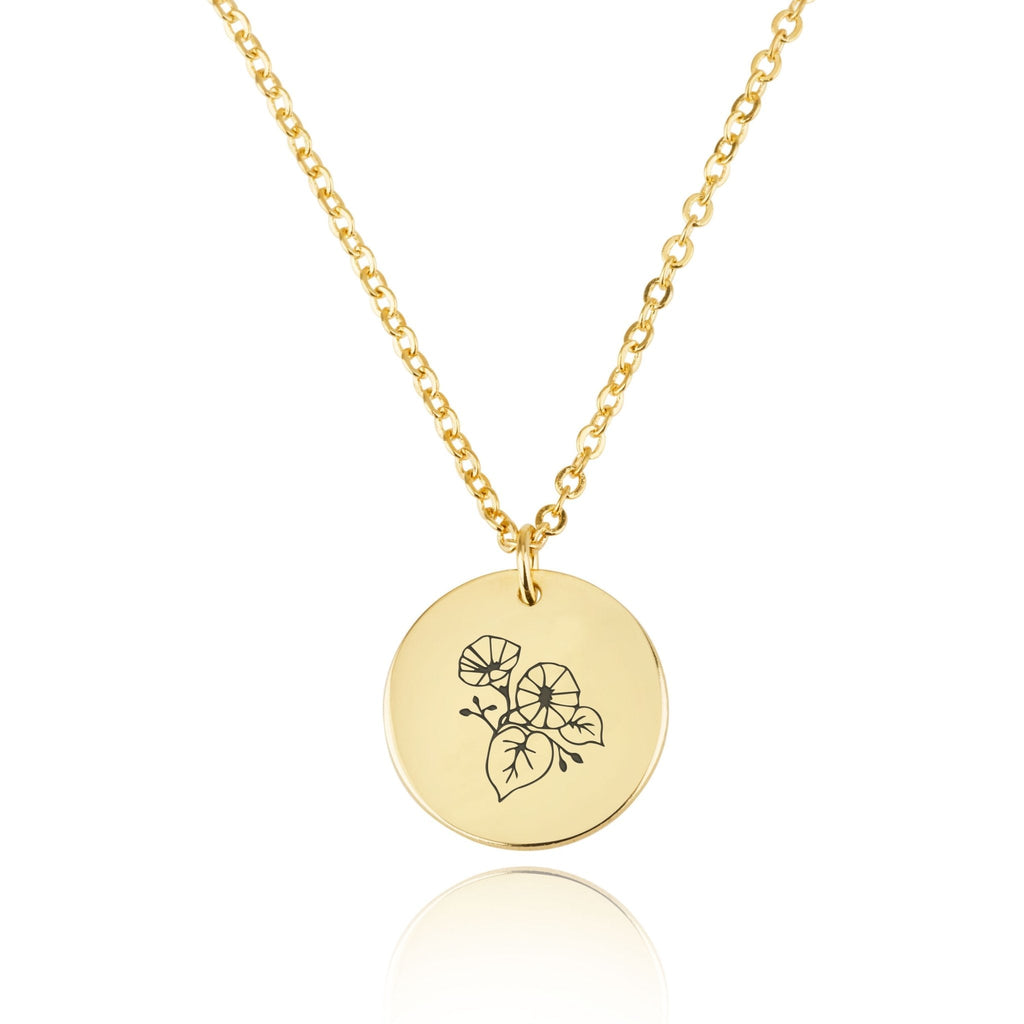 Customized Birth Month Flower Necklace La Vie Bien Customized Birth Month Flower Necklace