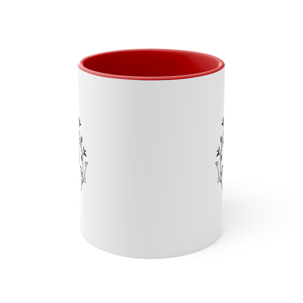 Customized Chinese Name Characters Mug, personalized Floral Frame Accent Ceramic Mug Mug La Vie Bien Customized Chinese Name Characters Mug, personalized Floral Frame Accent Ceramic Mug
