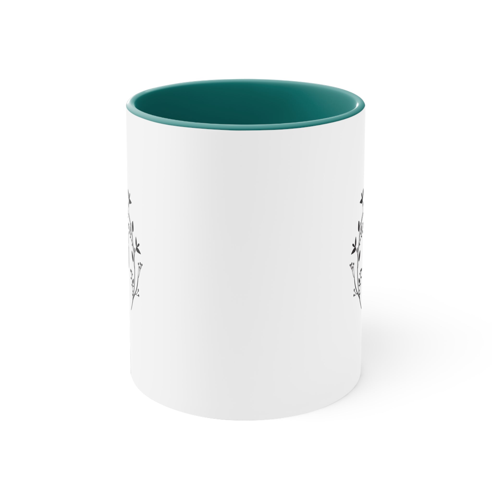 Customized Chinese Name Characters Mug, personalized Floral Frame Accent Ceramic Mug Mug La Vie Bien Customized Chinese Name Characters Mug, personalized Floral Frame Accent Ceramic Mug