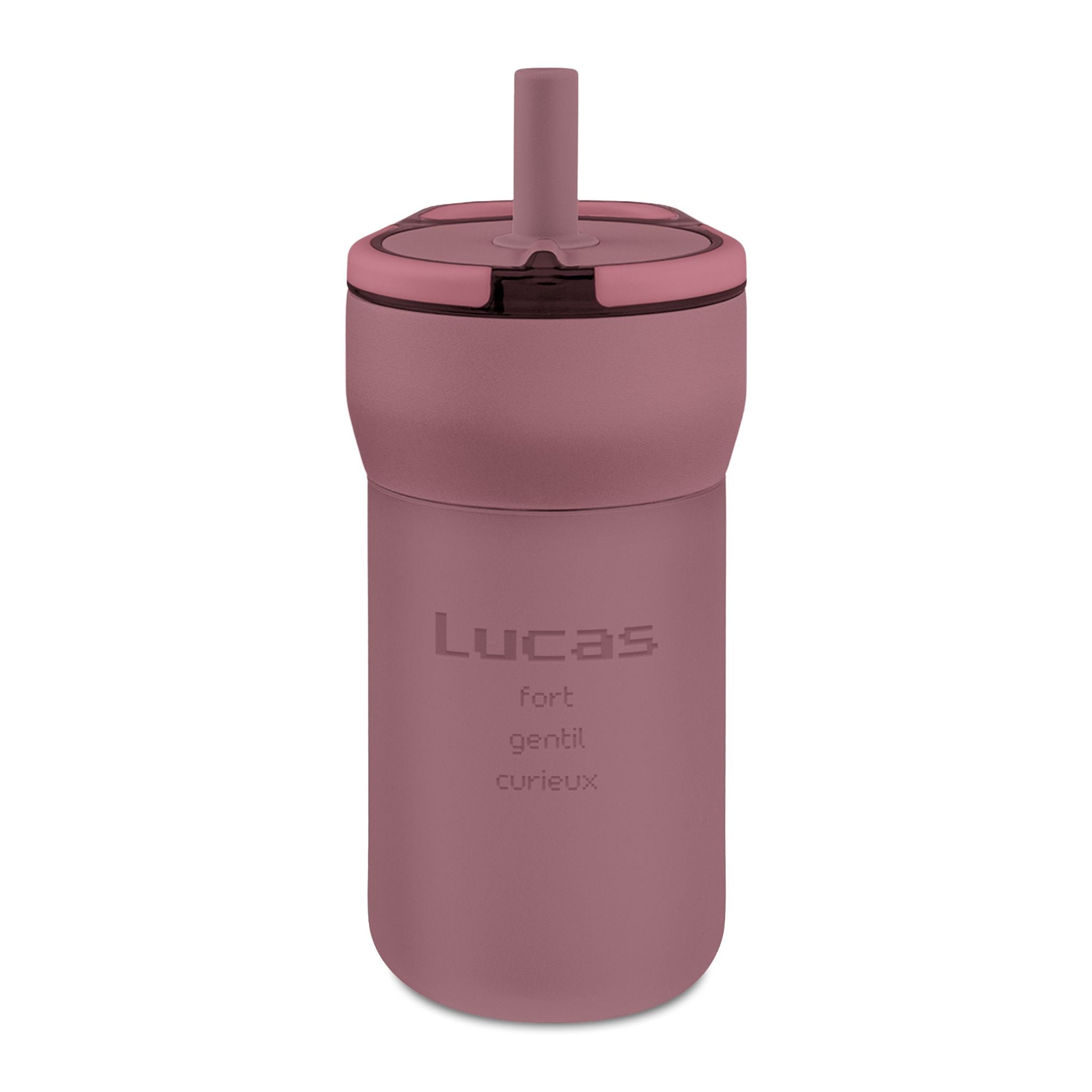 Customized engraved French Kids' name and adjectives Leakproof Straw Tumbler – Personalized Engraved 12oz Spill‑Proof Cup with pixelated font Mug La Vie Bien Customized engraved French Kids' name and adjectives Leakproof Straw Tumbler – Personalized Engraved 12oz Spill‑Proof Cup with pixelated font