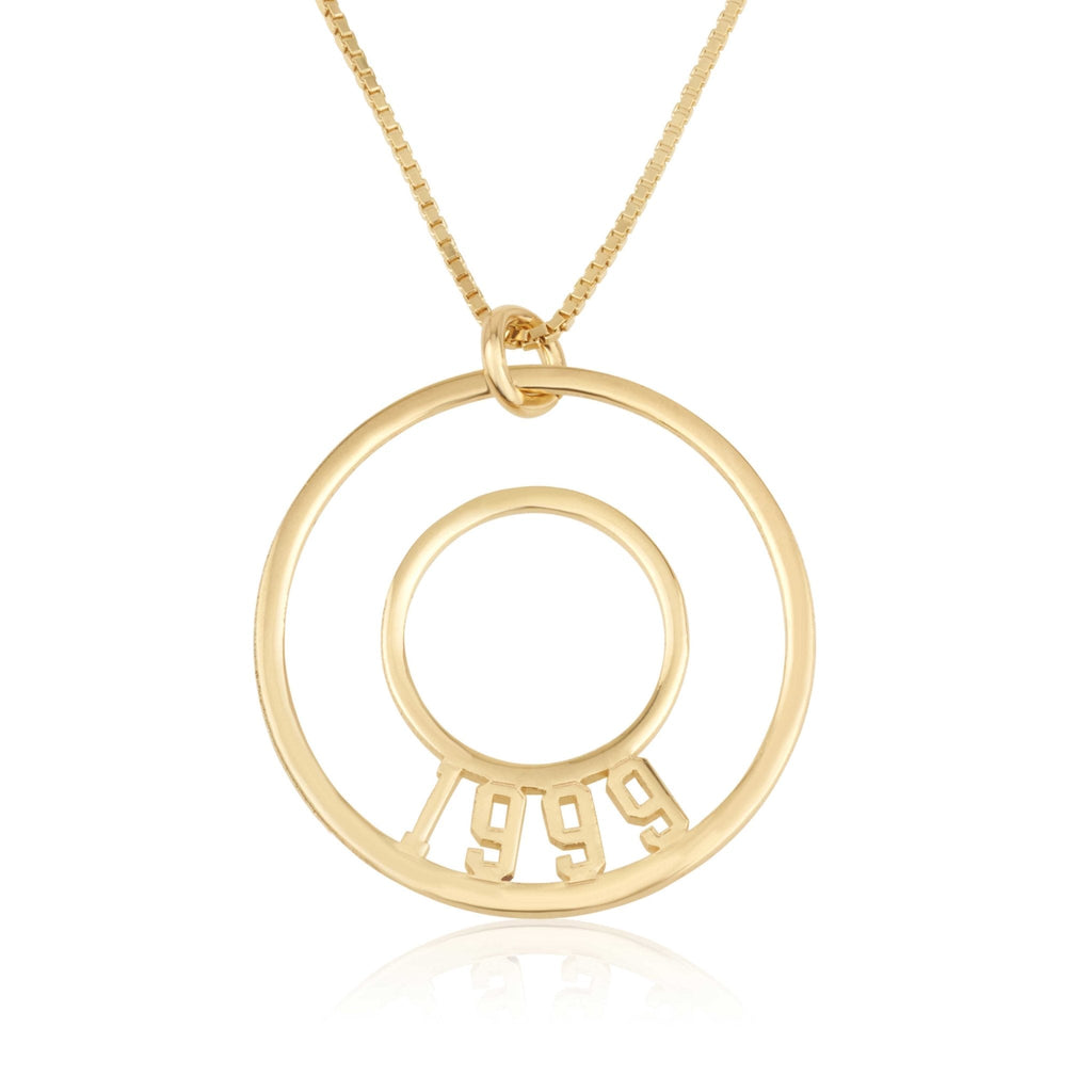 Customized Year Of Birth Disc Necklace La Vie Bien Customized Year Of Birth Disc Necklace