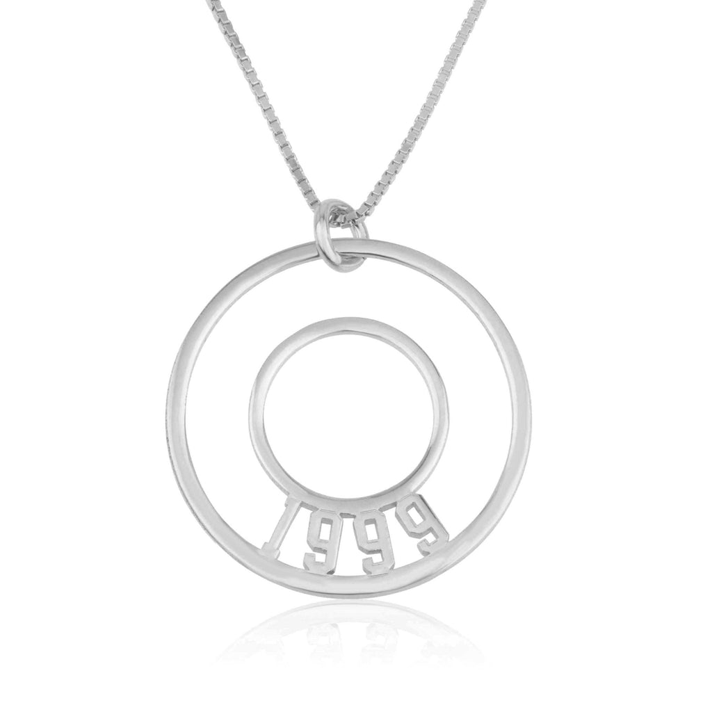 Customized Year Of Birth Disc Necklace La Vie Bien Customized Year Of Birth Disc Necklace