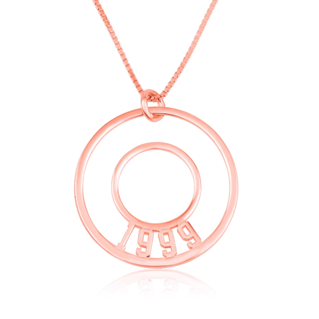 Customized Year Of Birth Disc Necklace La Vie Bien Customized Year Of Birth Disc Necklace
