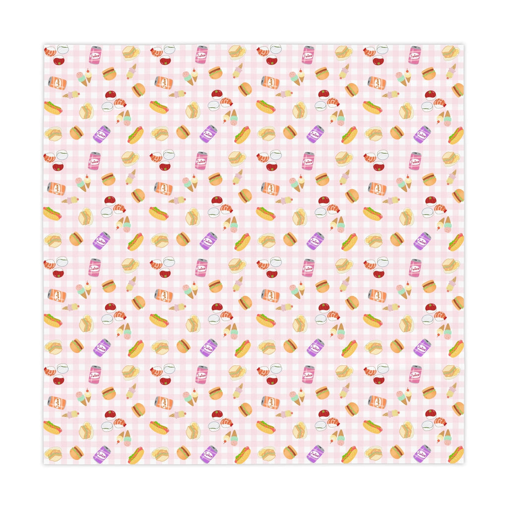 Cute pink gingham foodie Picnic Tablecloth, Cute Sweets Patterned Table Cover for Kids Parties, Everyday Decor Home Decor La Vie Bien Cute pink gingham foodie Picnic Tablecloth, Cute Sweets Patterned Table Cover for Kids Parties, Everyday Decor