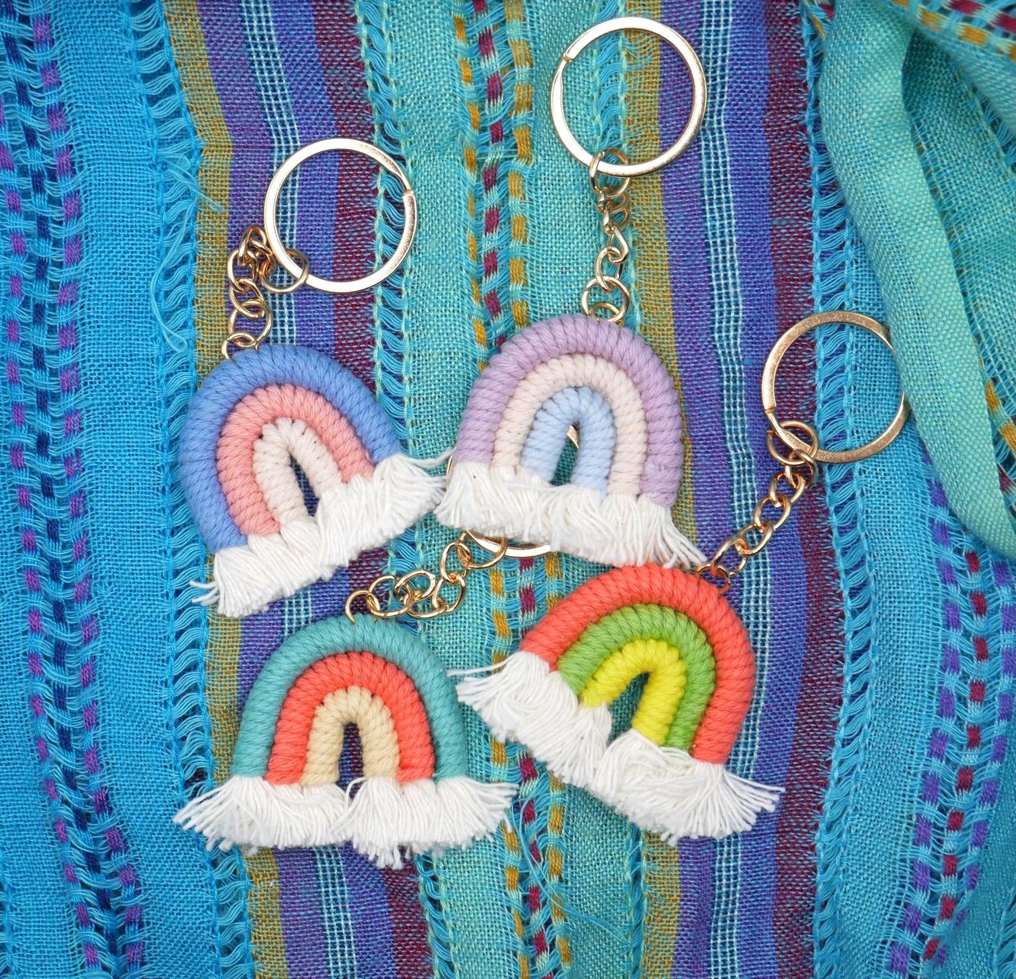 Cutie Pastel Rainbow Keychain and Bag Charm by Why Begin